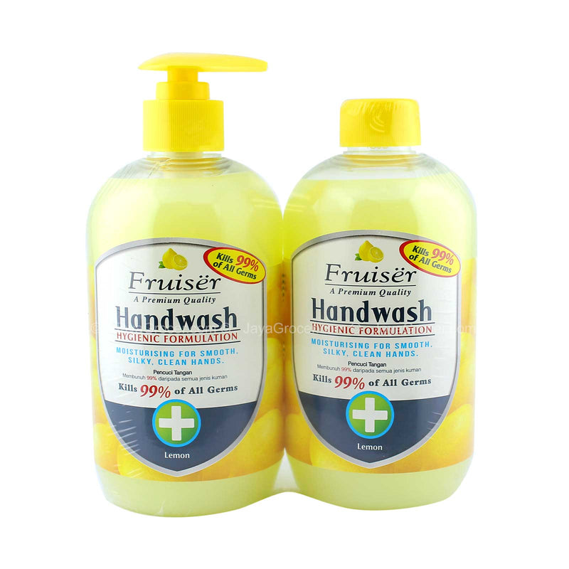 Fruiser Lemon Hand Wash Twin Pack 500ml x 2