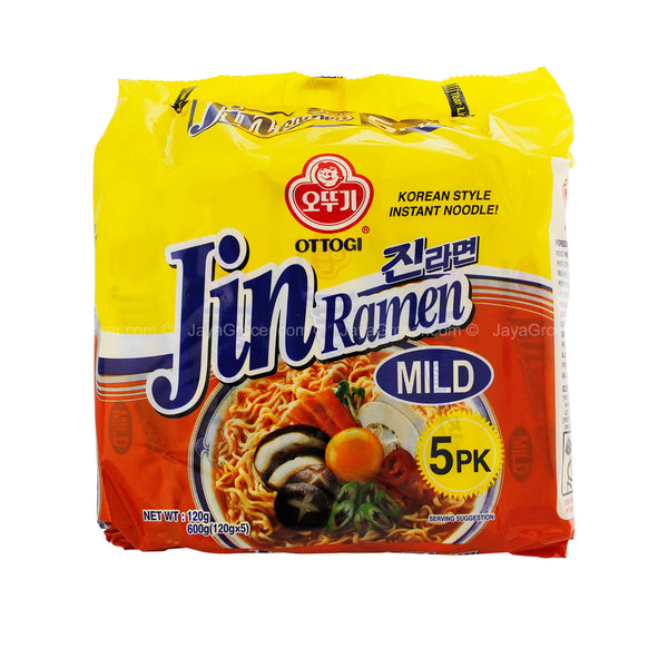 Ottogi Jin Ramen Instant Noodle (Mild) 120g x 5 (highest price)