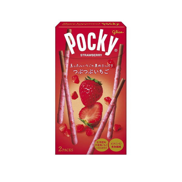 Glico Heart Shaped Strawberry Pocky Biscuit Snack 57.6g