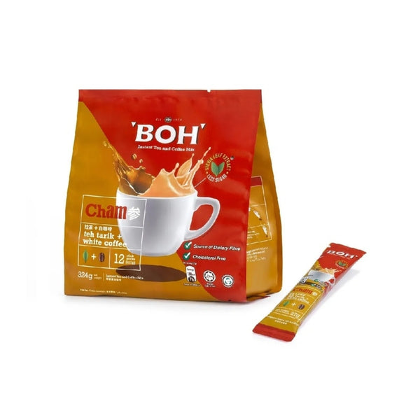 Boh Cham Teh Tarik + White Coffee Instant Mix 324g (highest price)