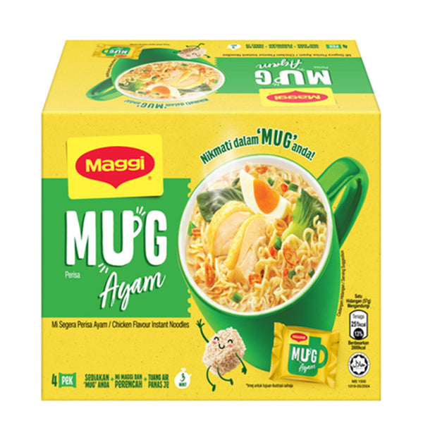 Maggi Mug Ayam (Chicken Flavour Instant Noodles) 57g x 4 (highest price)