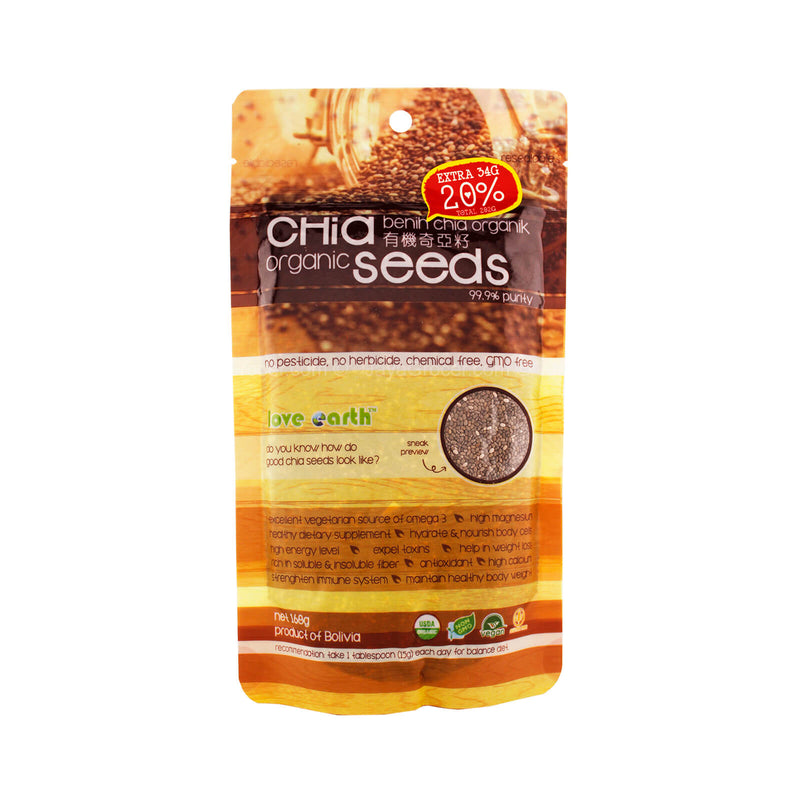Love Earth Organic Chia Seeds 168g