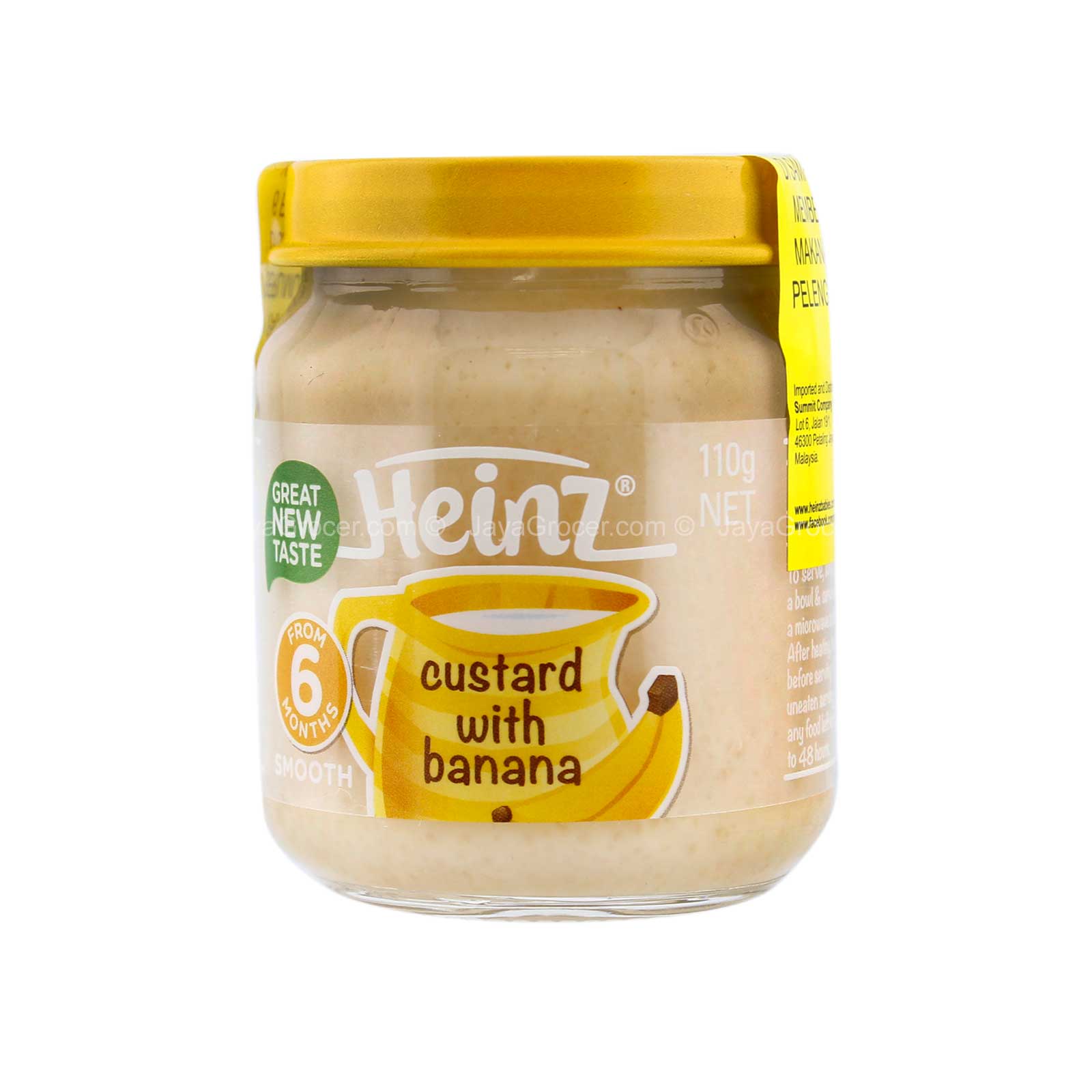 Heinz Smooth Custard with Banana Baby Food 110g – Jaya Grocer