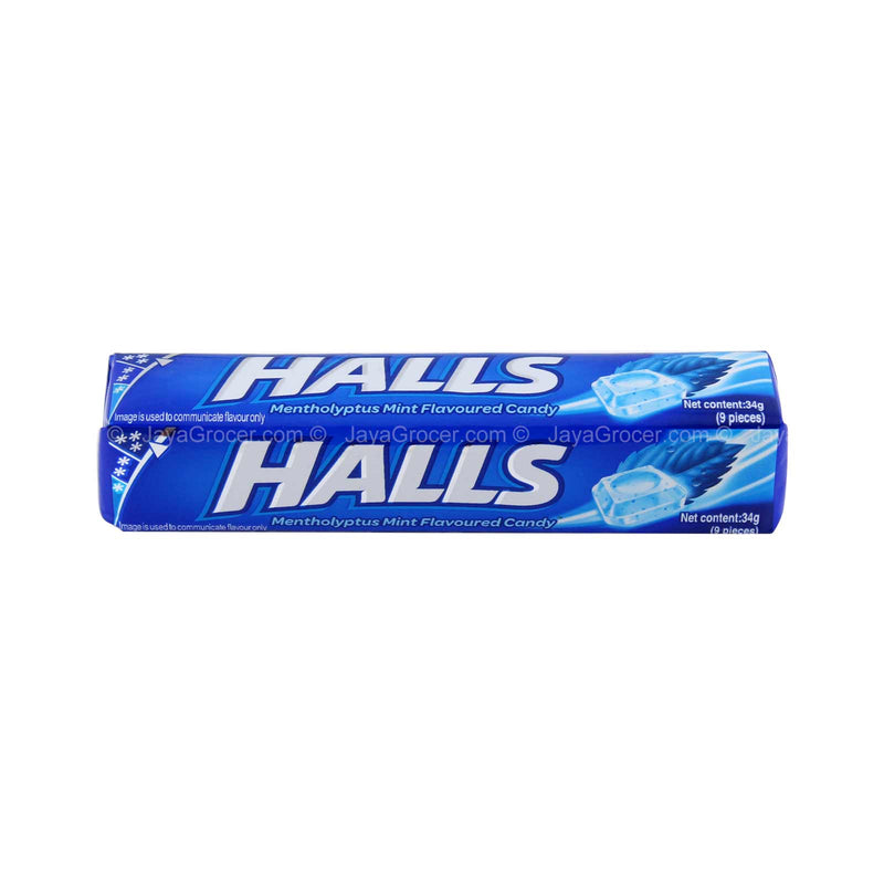 Halls Mentholyptus Mint Flavoured Candy 34g
