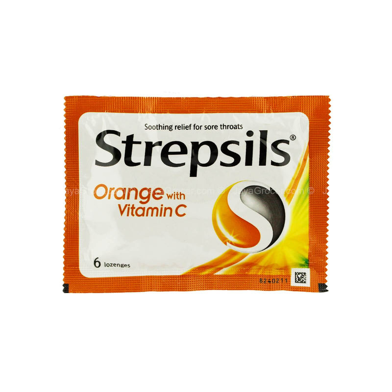 Strepsils Orange Lozenge with Vitamin C 1pack