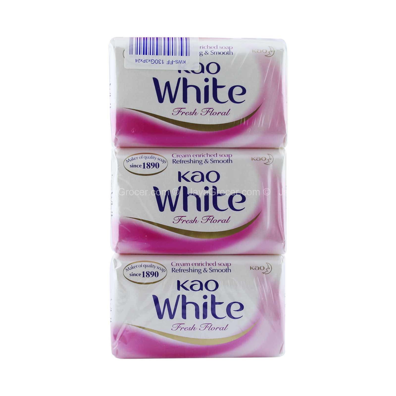 KAO WHITE SOAP (FRESH FLORAL) 130G 3/S*1