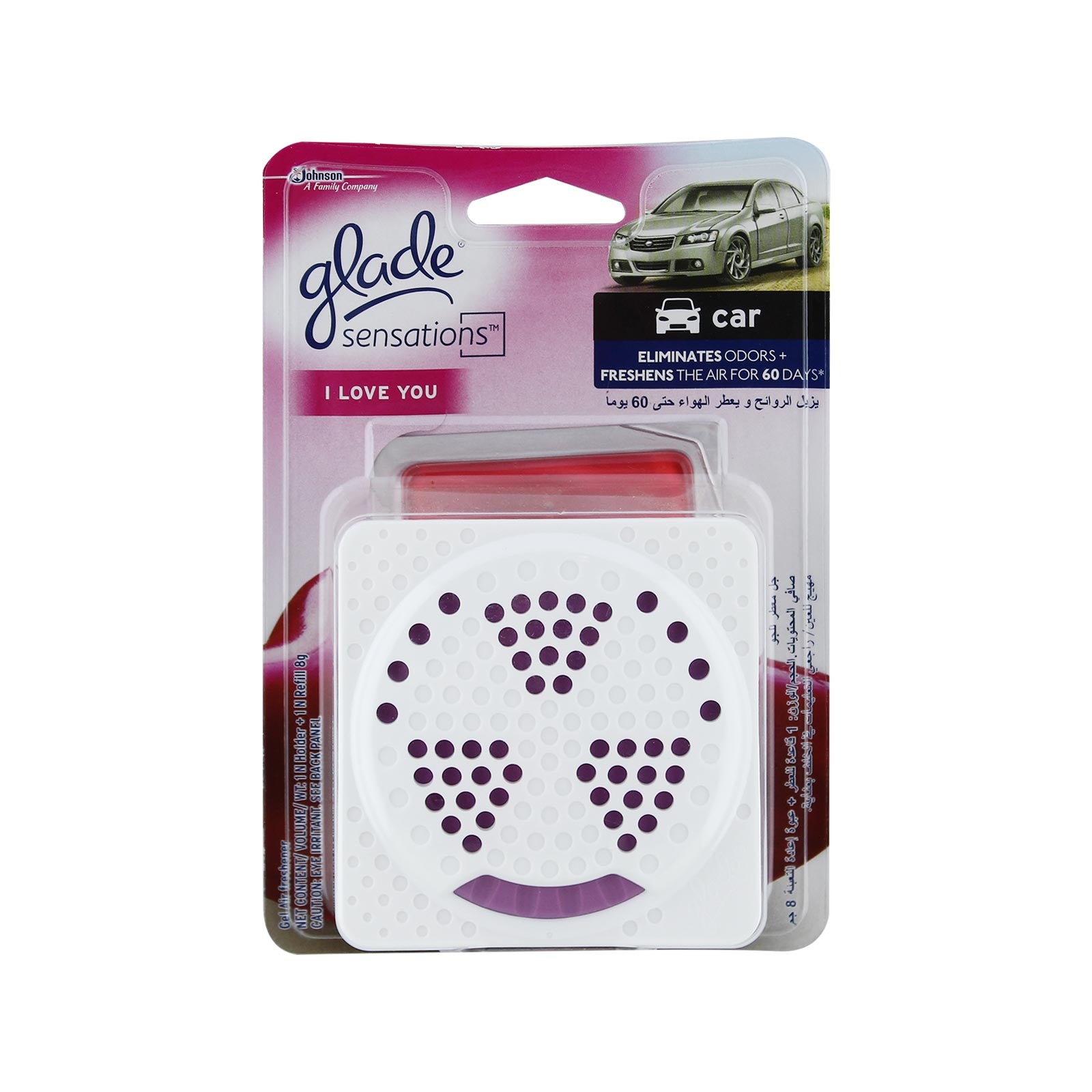 Glade Sensations I love You Car Freshener 1pc