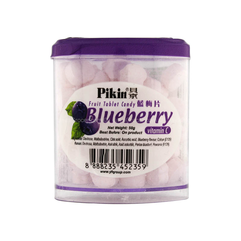 Pikin Blueberry Fruit Tablet Candy 50g