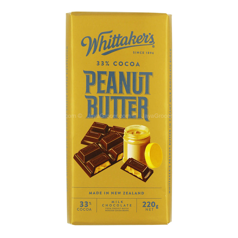 Whittaker's Peanut Butter Chocolate Bar 220g