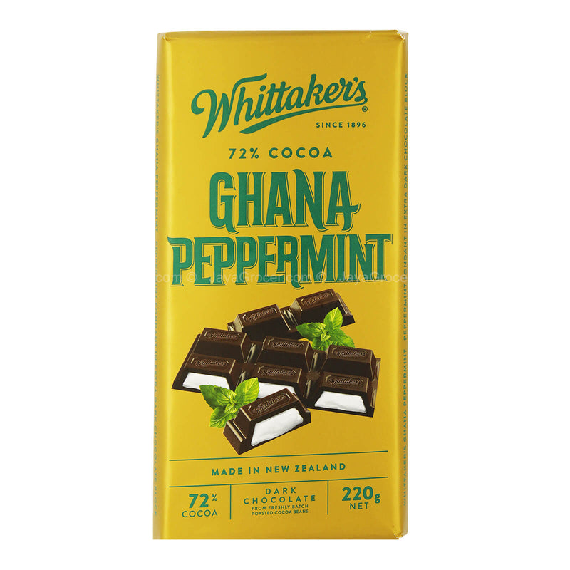 Whittaker's Ghana Peppermint Dark Chocolate 220g