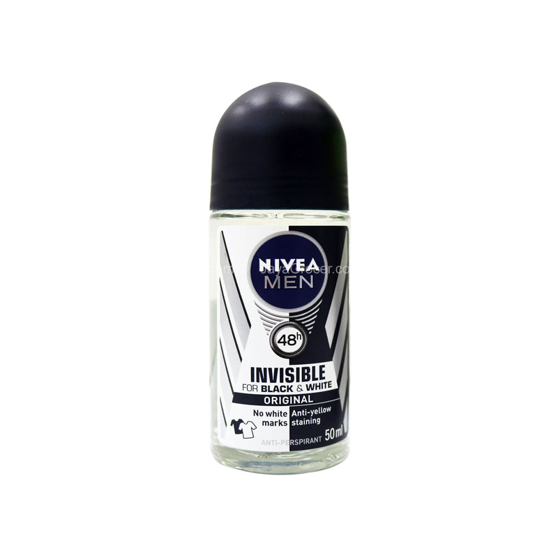 Nivea Men Invisible Black & White Anti-Perspirant Roll-On Deodorant 50ml