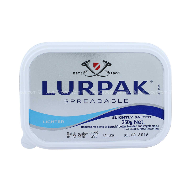 Lurpak Lighter Spreadable Butter Slightly Salted 250g