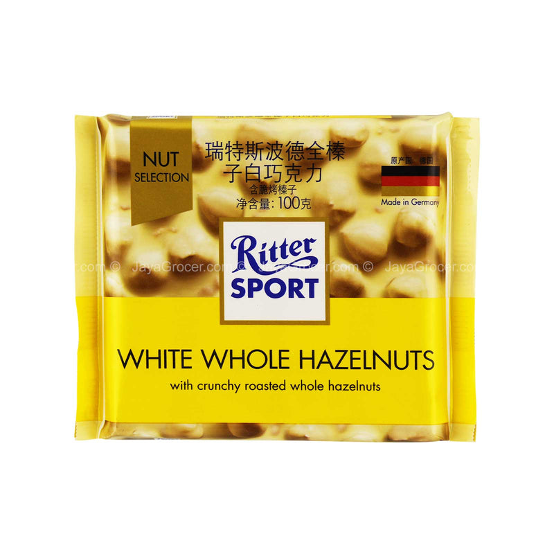 Ritter Sport White Whole Hazelnut Chocolate Bar 100g