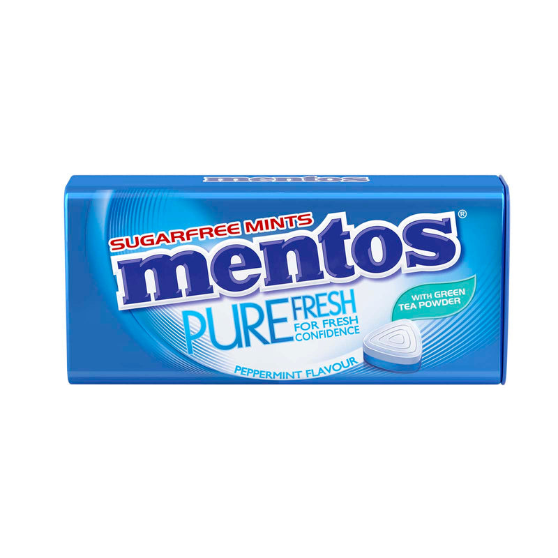 Mentos Pure Fresh Pure Breath Peppermint Sugar Free Mints with Green Tea Extract 35g