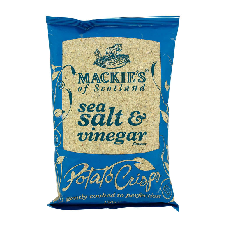 Mackie's Sea Salt and Vinegar Flavoured Potato Crisps 150g