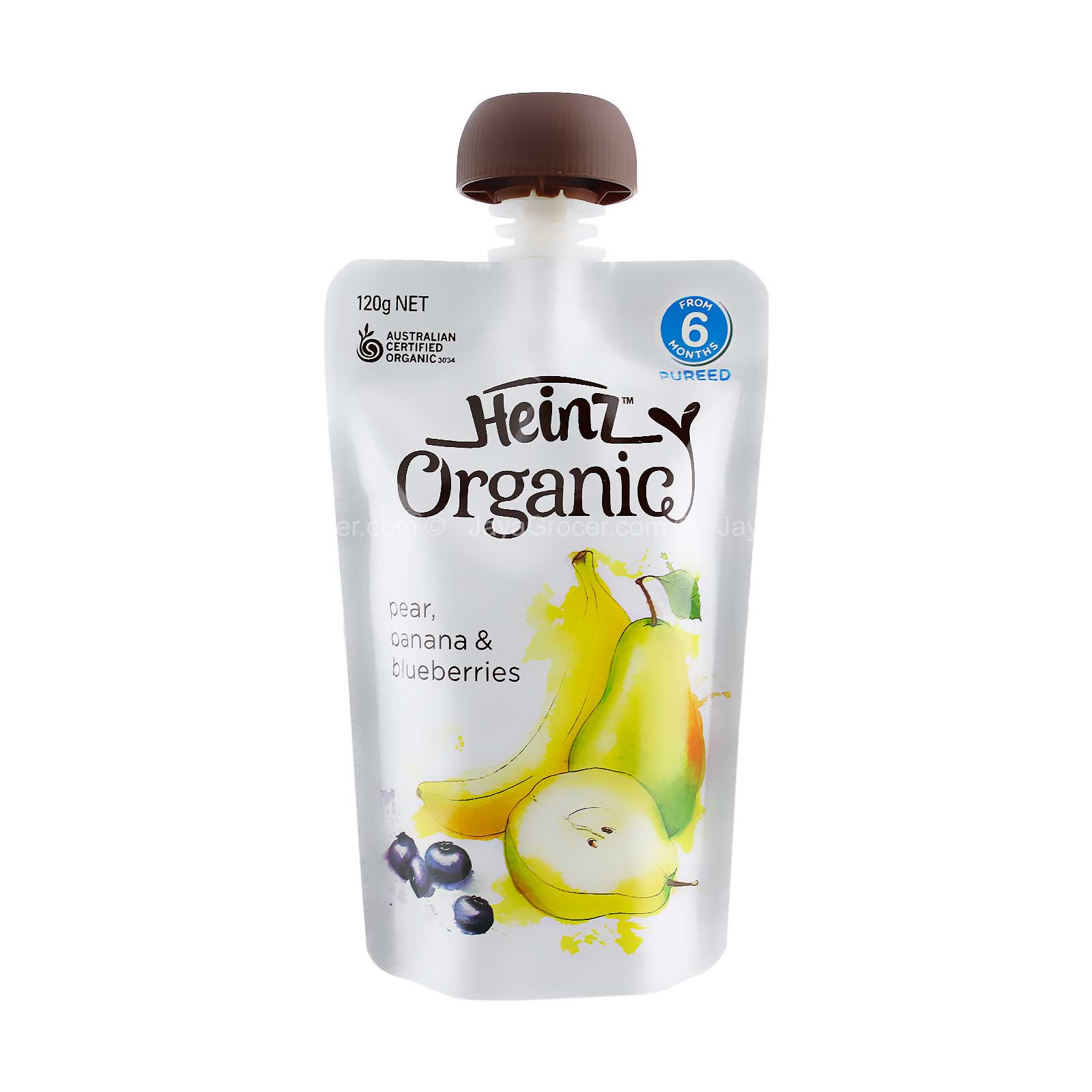 Heinz Organic Pear, Banana Blueberries Baby Food (6 months ++)