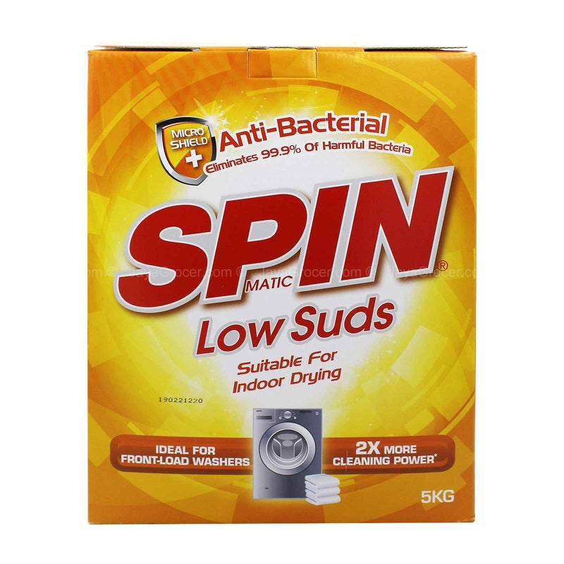 Spin Low Suds Anti-Bacterial Detergent Powder 5kg