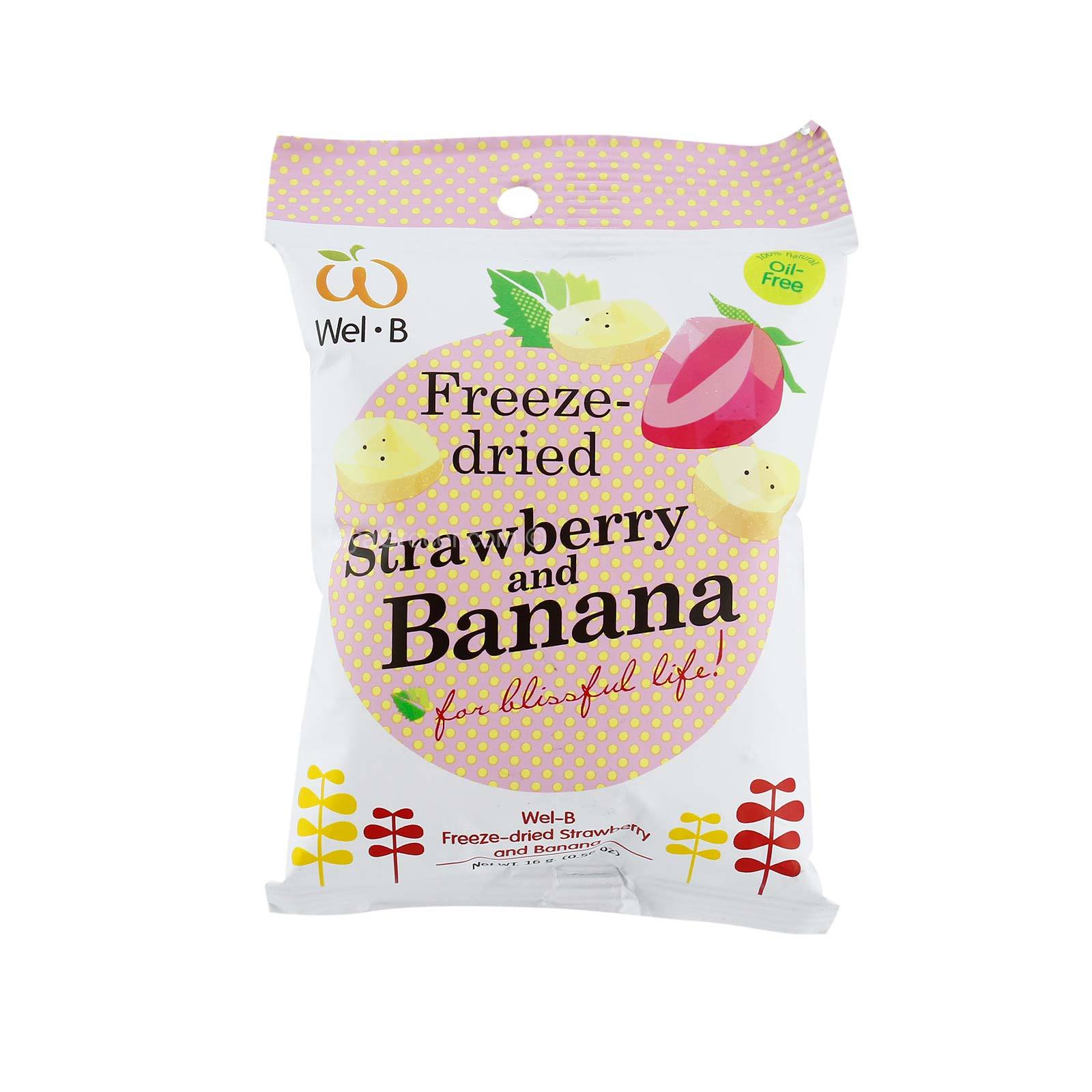 Freeze-Dried　Wel.　Snack　16g　Banana　Strawberry　B　Fruit