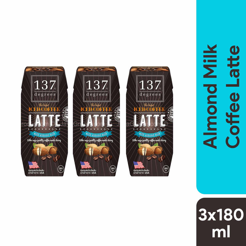 137 Degrees Almond Milk Coffee Latte 180ml x 3