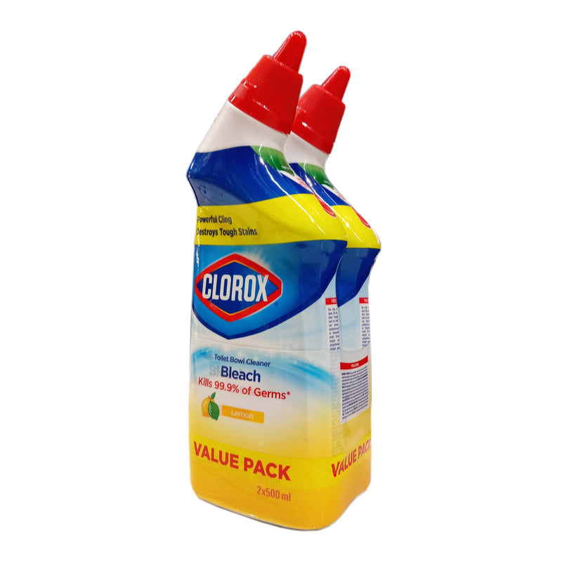 Clorox Toilet Bowl Cleaner Bleach Lemon Sent 500ml x 2