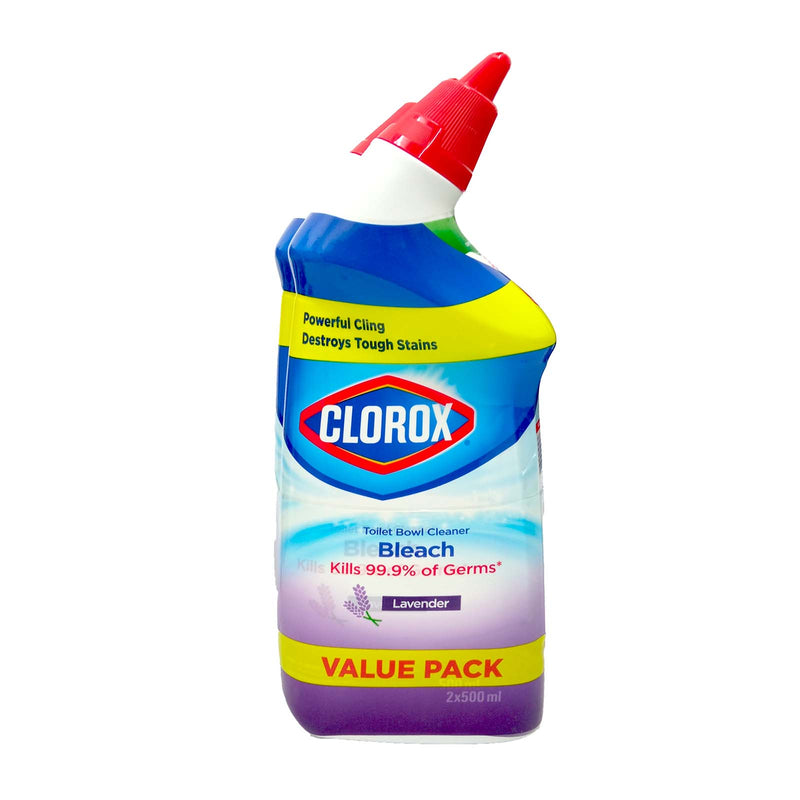 Clorox Toilet Bowl Cleaner With Bleach Lavender Scent 500ml x 2