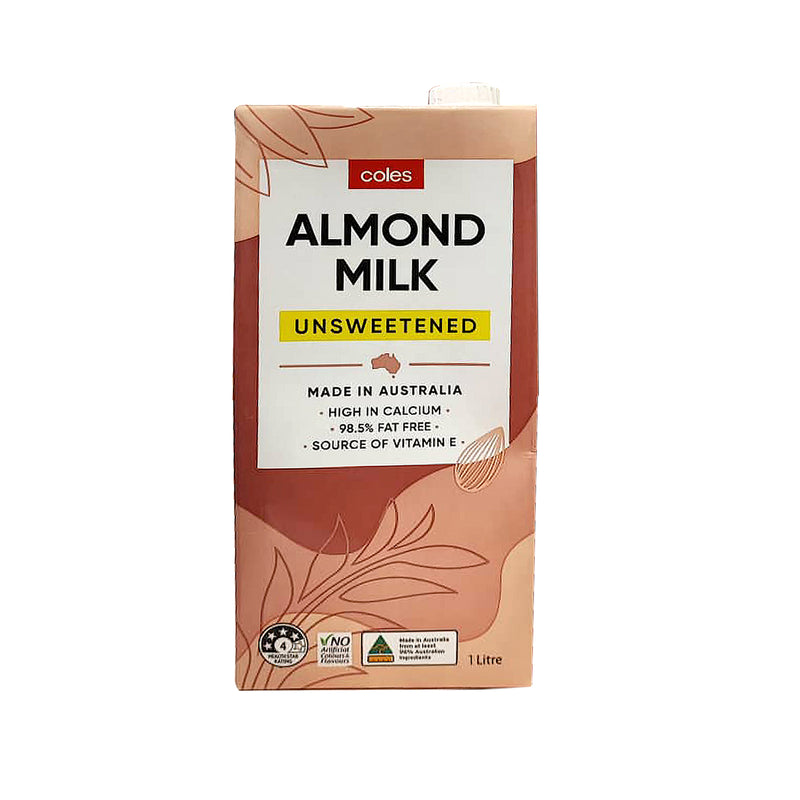 Coles Unsweetened Almond Milk 1L