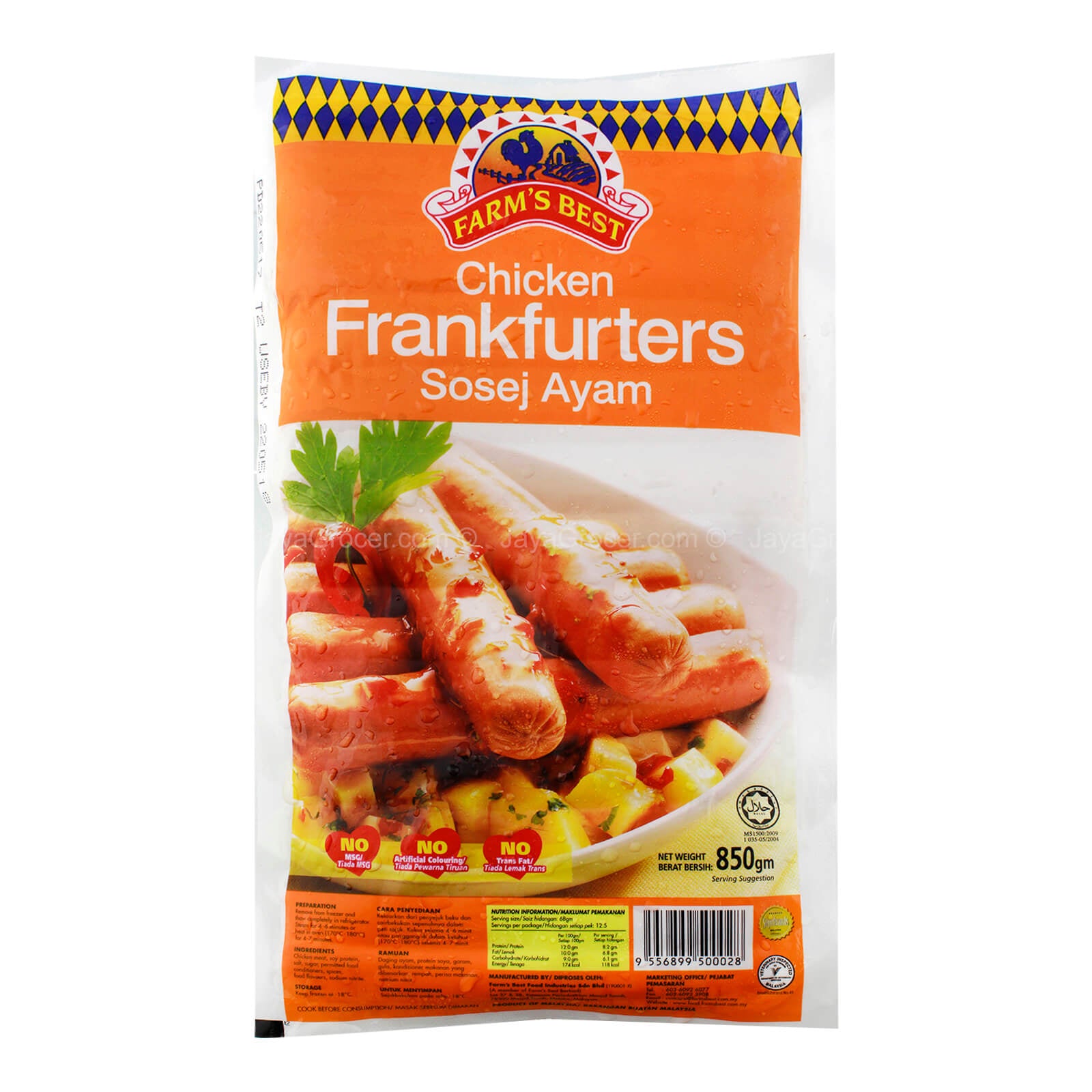 FarmÃ¢â‚¬â„¢s Best Chicken Frankfurters 850g