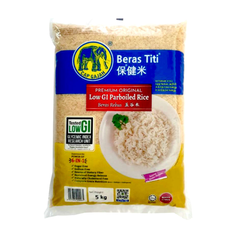 Cap Gajah Beras Titi (Low GI Paroiled Rice) 5kg