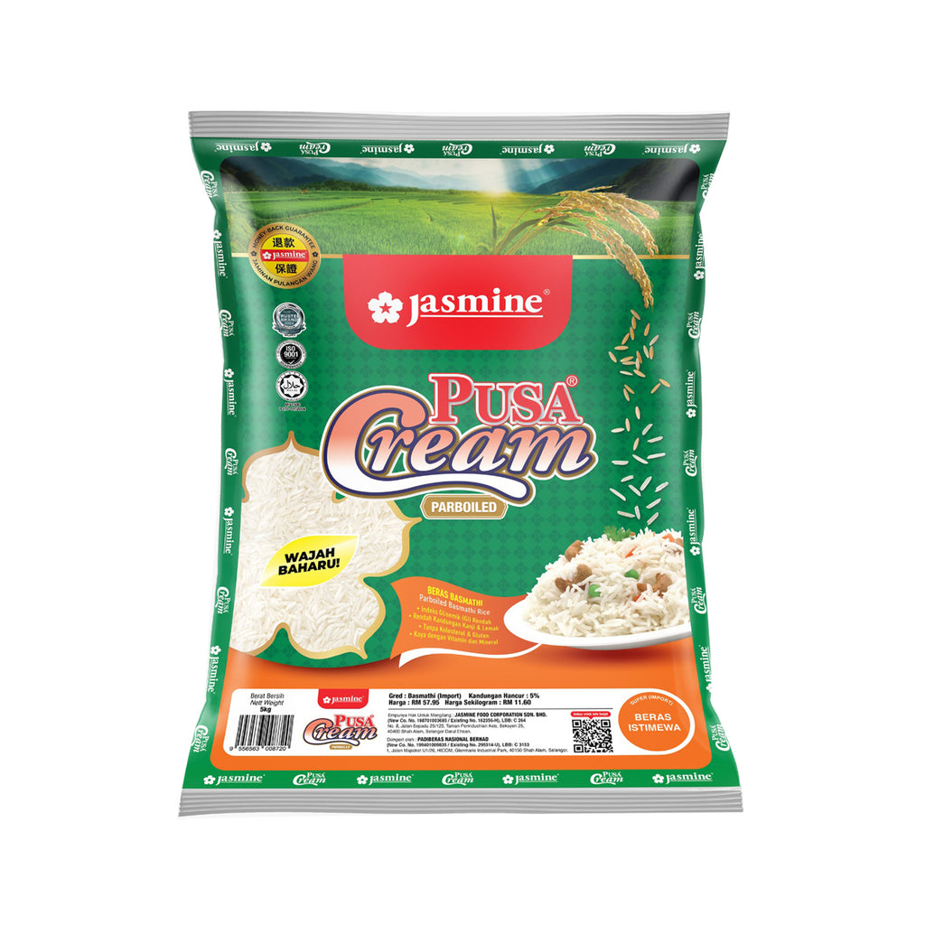 Jasmine Pusa Cream Basmathi Sella Parboiled Rice 5kg