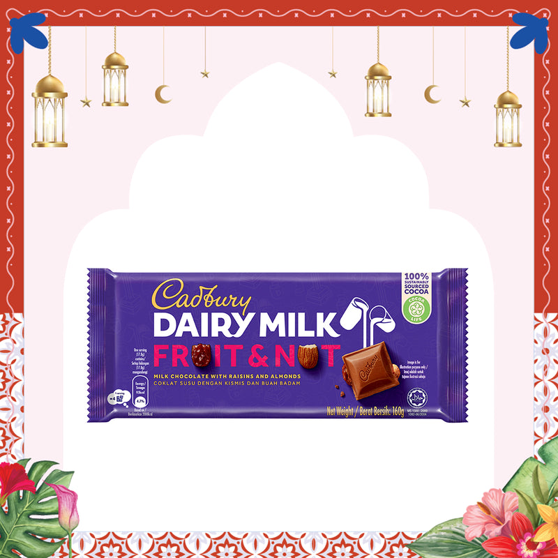 Cadbury Dairy Milk Fruit and Nut Chocolate Bar 160g