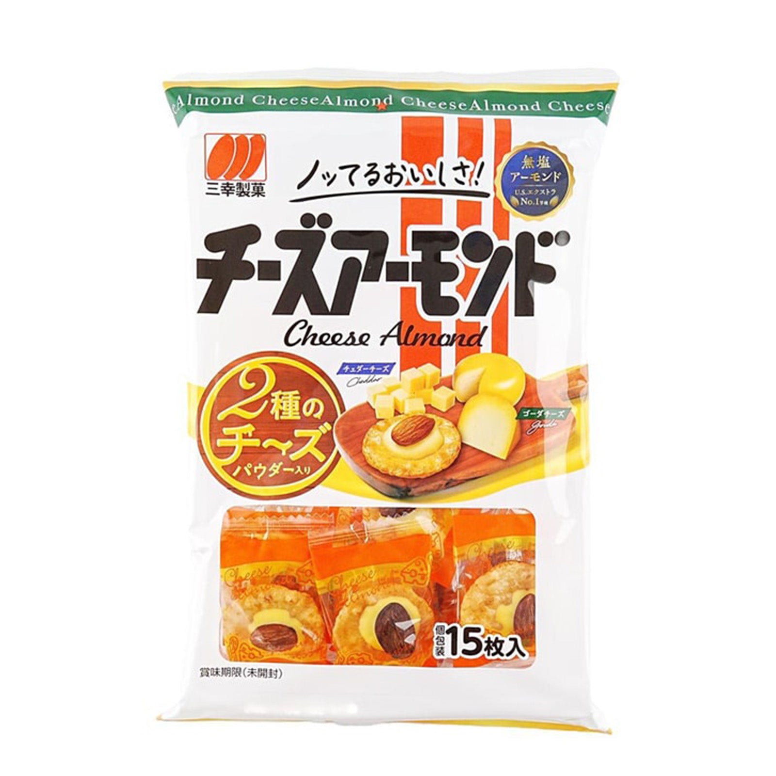 Sanko Cheese Almond Rice Cracker Snack 73g