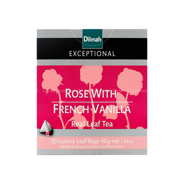 Dilmah Exceptional Rose with French Vanilla Real Leaf Tea 40g (highest price)