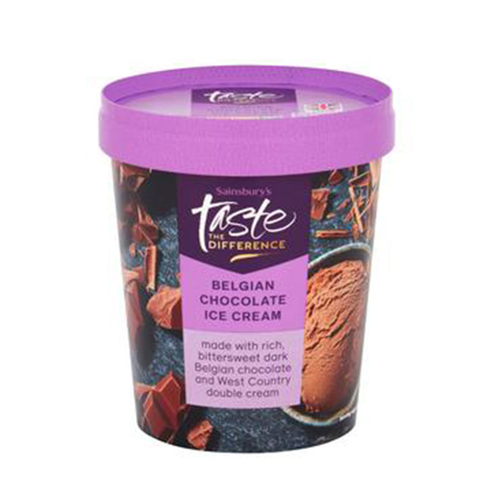 Sainsburys Taste The Difference Chocolate Ice Cream 480ml