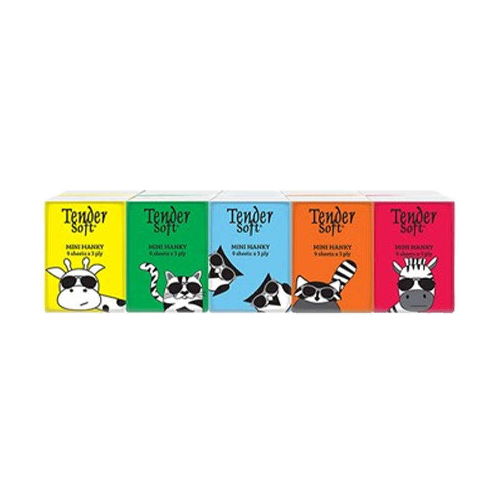 Tender Soft 3ply Mini Hanky 9sheets x 10