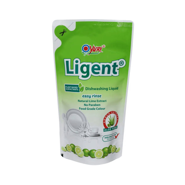 Yuri Ligent Anti-Bacterial Dishwashing Detergent Lime Refill 630ml (highest price)