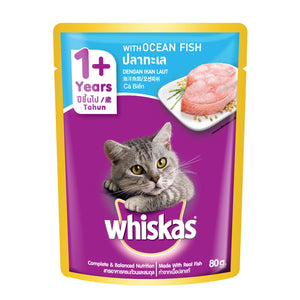 Whiskas Pouch Real Fish Ocean Fish 80g