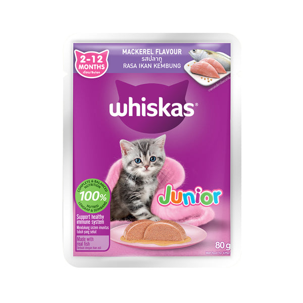 Whiskas Pouch Real Fish Kitten Mackerel 80g (highest price)