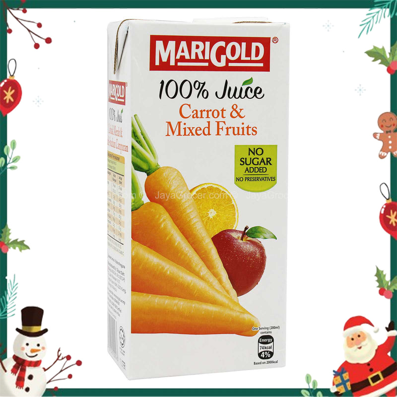 Marigold 100% Carrot and Mixed Fruit 1L