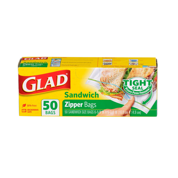 Glad Zipper Sandwich Bag 50pcs/pack (highest price)