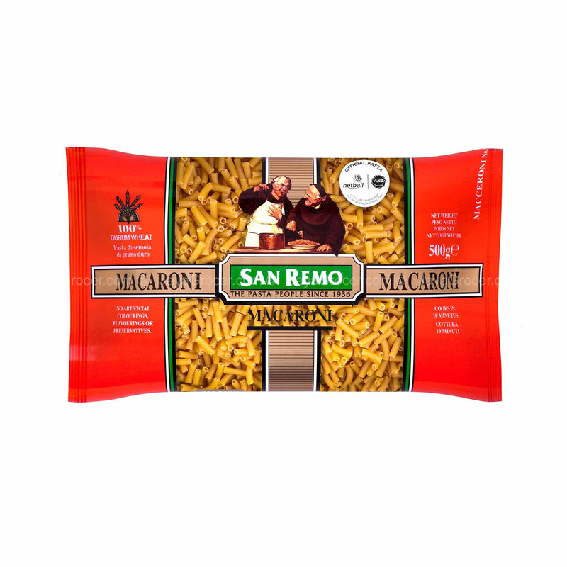 San Remo No. 38 Dry Macaroni Pasta 500g