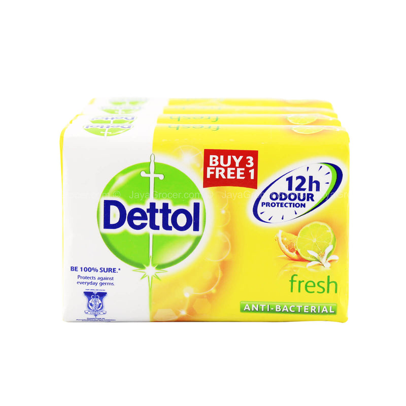 Dettol Fresh Bar Soap 3+1 4pcs/pack 100g