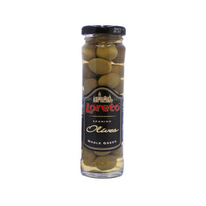 Loreto Whole Green Spanish Olives 150g