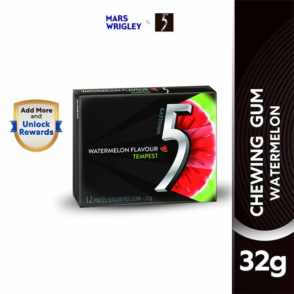 5 Gum Watermelon Tempest Sugar Free Gum 12 pcs/pack