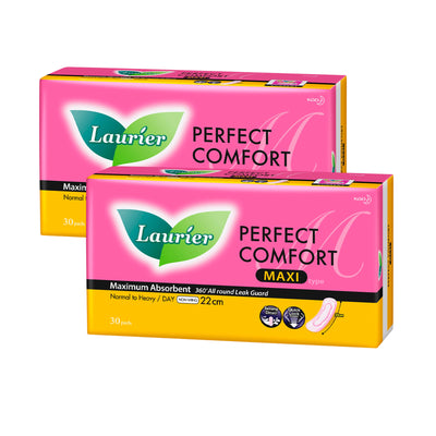 Laurier Perfect Comfort Maxi Sanitary Pad 30pcs x 2