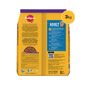 Pedigree Lamb and Vegetables Dry Dog Food 3kg