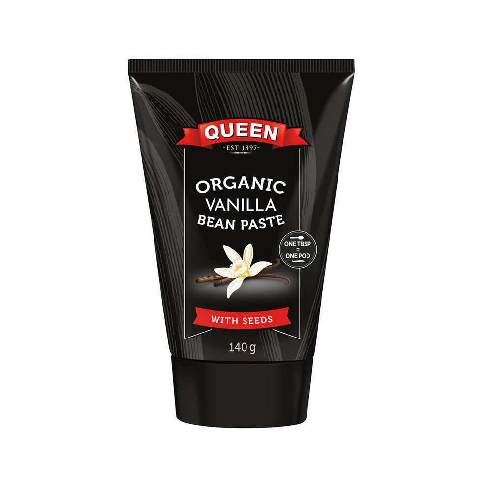 [NON-HALAL] Queen Organic Vanilla Bean Paste with Vanilla Seeds 140g