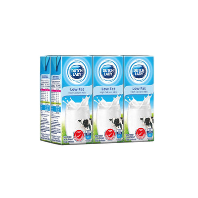 Dutch Lady Pure Farm Low Fat UHT Milk 200ml x 6
