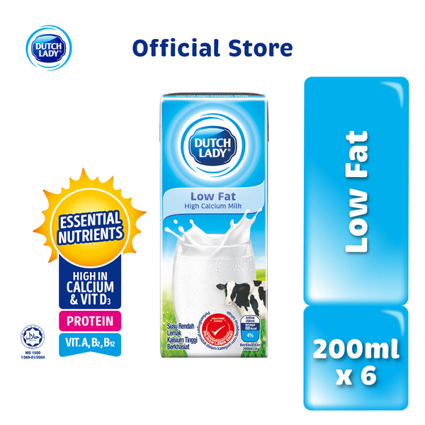 Dutch Lady UHT Low Fat Milk 200ml x 6 (highest price)