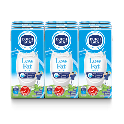 Dutch Lady Pure Farm Low Fat UHT Milk 200ml x 6