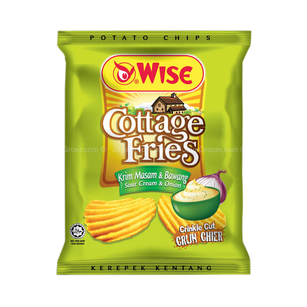 Wise Cottage Sour Cream and Onion Crinckle Cut Potato Chips 50g